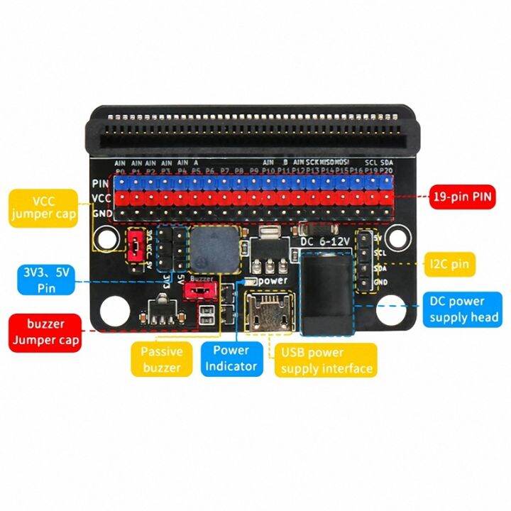 for-micro-bit-expansion-board-to-5v-power-supply-io-improvement-board-replacement-spare-parts-accessories-microbit-adapter-board-with-onboard-passive-buzzer