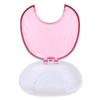 [Shelleys] 1pcs ฟันปลอมทำความสะอาดกล่อง denture bath Container Holder Case