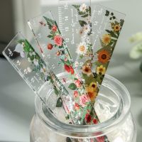 【CC】∈﹊○  15cm rose Ruler Multifunction Diy Tools Student flower Rulers Double-duty School Office Supplies Escolar