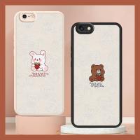 simple couple Phone Case For iphone 6 Plus/6S Plus Back Cover leather cute Dirt-resistant texture youth Cartoon funny