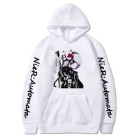 Sudadera con capucha de Anime para hombre y mujer, ropa de calle de Manga, con bolsillo estético, Kawaii, Nie remomata 2B