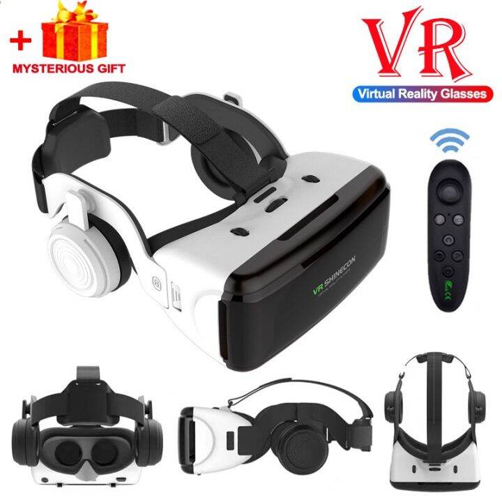 หมวกกันน็อคสเตอริโอหูฟัง VR สเตอริโอแว่นตาอัฉริยะกล่องใส่แว่นตา3D ความ ...