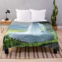 Ready Stock Landscape for Couch Sofa Bed Blanket King Queen Size Super Soft Lightweight Beautiful Waterfall Magic Fall Flannel Throw Blanket