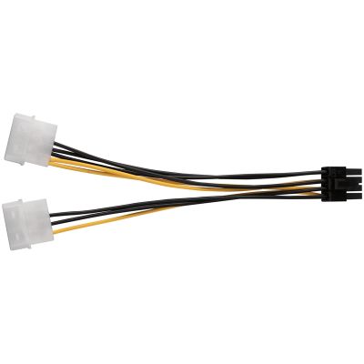 10PCS 2 Molex 4 Pin to 8-Pin PCI Express Video Card Pci-E ATX PSU Power Converter Cable-Molex to Pcie 8 Pin Adapter Cord