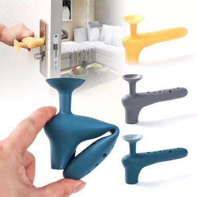 【cw】 Soft Silicone Door Handle Cover Anti collision Safety Doorknob Knob Noiseless Cup Bab M2K7 ！