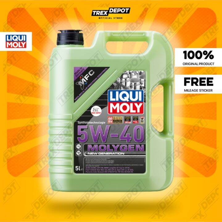 LIQUI MOLY Molygen New Generation Hydrocrack Engine Oil 5W40 (5L) | Lazada