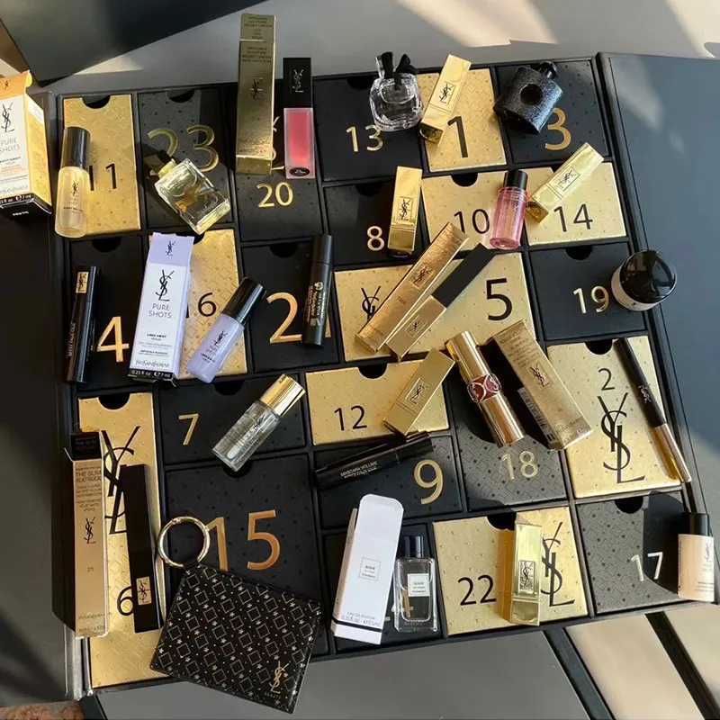 Authentic Authorization】YSL/Saint Laurent Christmas Limited Edition 2022  Limited Edition Advent Calendar Perfume Lipstick Set Gift Box International  Edition