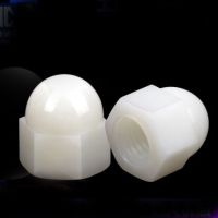 M3 M4 M5 M6 M8 M10 M12 M14 M16 M18 M20 nylon PA66 hexagon cover nuts plastic decorative capt lock nut white color Nails  Screws Fasteners