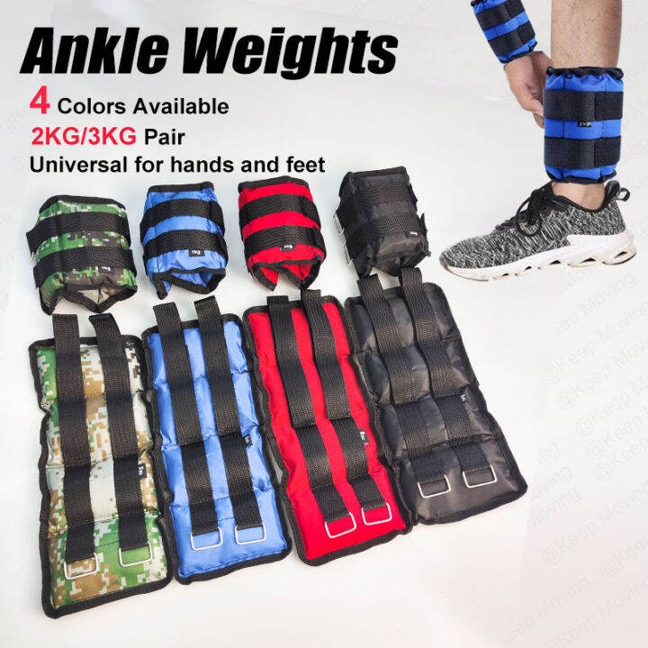 Ankle Weights 2KG/3KG Sand Bag Weight Pair of Ankle Wrist Adjustable