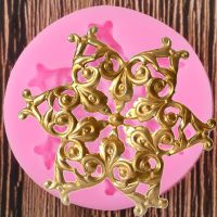 Flower Lace Border Silicone Mold Relief Cupcake Topper Fondant Cake Decorating Tools Chocolate Baking Candy Polymer Clay Molds Bread  Cake Cookie Acce