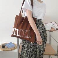 [COD] language/canvas bag womens hand-held shoulder simple literary student school commuting