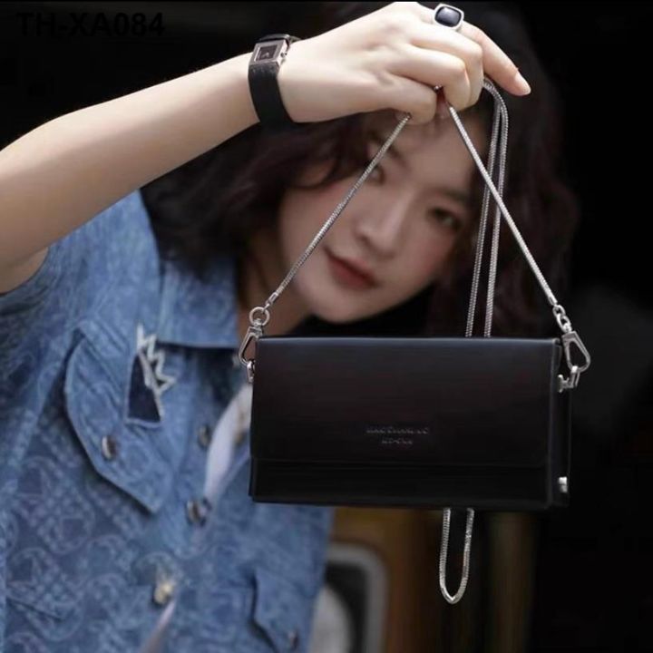 หรูหรากระเป๋าสตรีที่กำหนดเองภาษาฝรั่งเศสคำเรียบง่ายกระเป๋าโซ่-messenger-กระเป๋าโทรศัพท์มือถือการออกแบบเฉพาะมินิมอลลิสต์กระเป๋าสี่เหลี