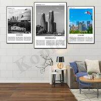 Cityscape Photography โปสเตอร์ตกแต่งบ้านของ Mississauga, Calgary, Winnipeg, Edmonton,ออตตาวา,Montreal และ Vancouver