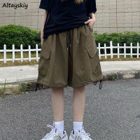 Wide Leg Shorts Women Loose Unisex Solid High Waist Streetwear Vintage Casual Chic Safari Style Cool Ulzzang Trendy Summer шорты