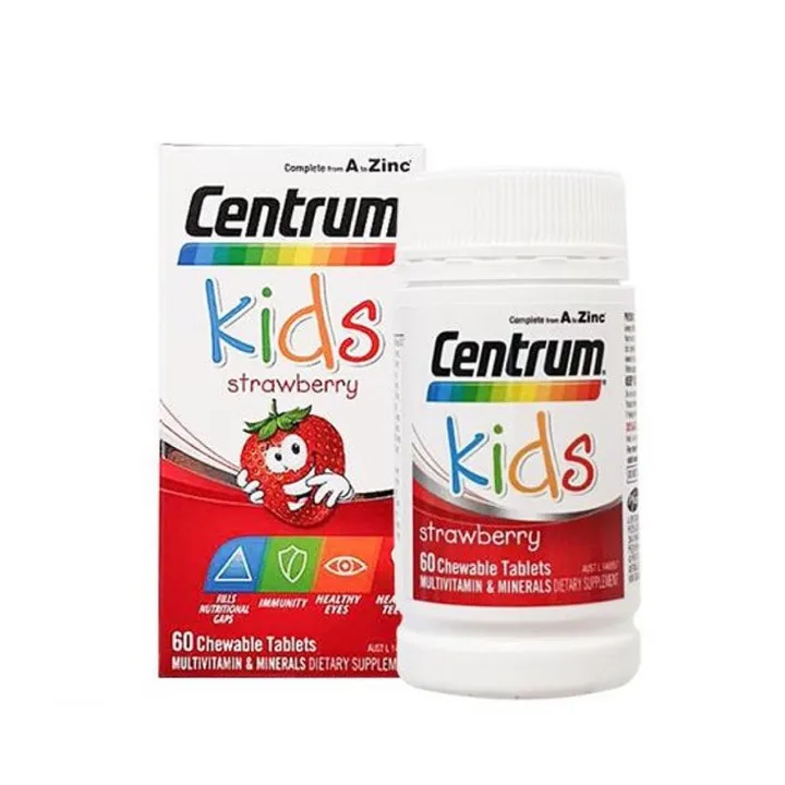 Centrum Kids Multi Vitamin 60 Strawberry Tablets Australia Store ...