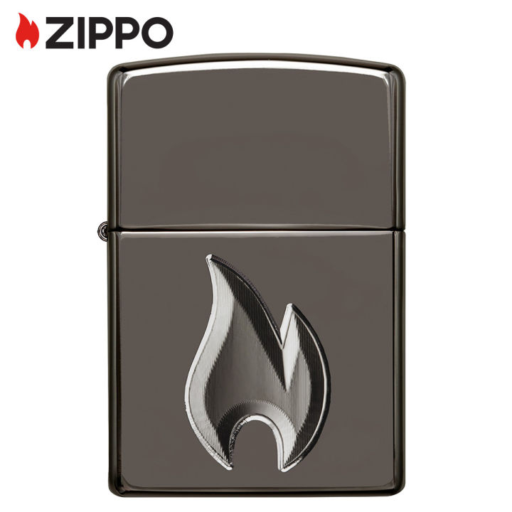 zippo-flame-design-black-ice-pocket-lighter-29928การออกแบบเปลวไฟ-ไฟแช็กไม่มีเชื้อเพลิงภายใน