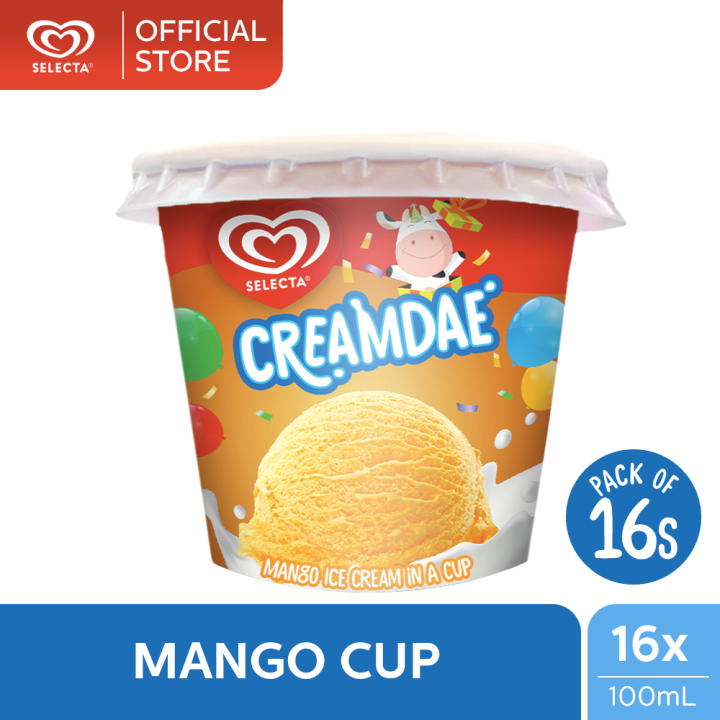 Selecta Creamdae Cups Mango Ice Cream 16x100ml Lazada Ph 3600