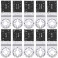 10ชิ้นใบเลื่อยแบบสั่น34มิลลิเมตรคู่โลหะ Multitool ใบมีดไม้พลาสติก Plasterboard ใบเลื่อยใบเลื่อยตัด