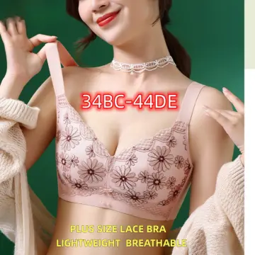 Sexy Cup Lace Bra Ultra Thin Cup Seamless High Class Underwire Big Breast  Bras for Fat High Support Sports Soft Bra : : Clothing, Shoes 
