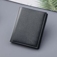 Male Multifunctional Card Holder Solid Coin Purs Casual Leather Money Clip Dropshipping Vintage Men Wallet Leather Short Wallets