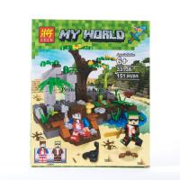 ProudNada Toys ของเล่นเด็กชุดตัวต่อเลโก้มายเวิร์ด LELE MY WORLD 151 PCS 33136