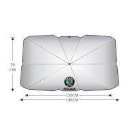 ฝาครอบกระจกบังแดดรถยนต์ร่มป้องกันที่บังแดดหน้ารถยนต์ม่านบังแดดสำหรับ Skoda Octavia Fast Fabia Kodiaq Kamiq Karoq