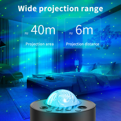 Northern Lights Galaxy Projector Aurora Star Projector Night Light Built-In Music Projection Lamp For Bedroom Decor Kids Gift