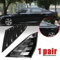 Car Rear Window Louver Cover Rear Side Vent Quarter Window Louver Shutter Cover for 2018-2022 Honda Accord Glossy Black