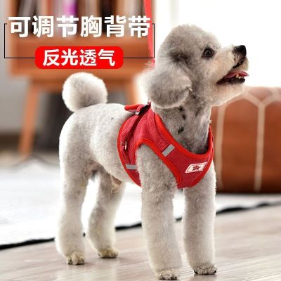 ❁ สายจูงสุนัข Teddy Dog Leash Pomeranian Chain Small Dog Vest Walking Leash Harness Harness Pet Supplies