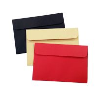 10pcs/Lot Cute Black Red Kraft Paper Envelope Wedding Gift Envelopes School And Office Supplier Stationery