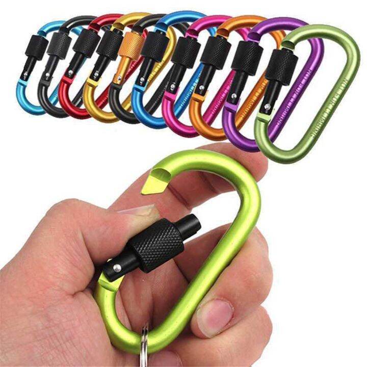 carabiner-clip-aluminium-alloy-tourist-hooks-d-shaped-buckle-climbing-hook-keychain-camping-outdoor-mountaineering-equipments