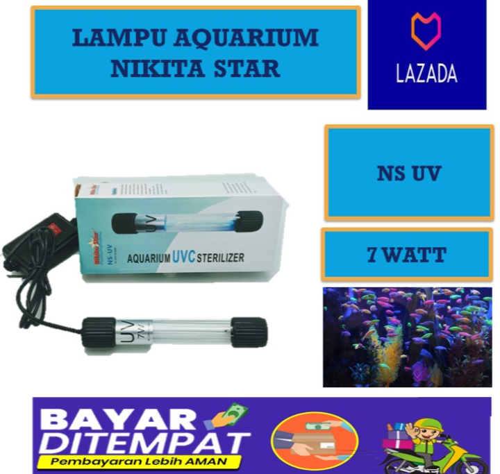 Lampu UV Aquarium NIKITA STAR NSUV 7 Watt Lampu ULTRAVIOLET NSUV