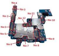 10ชิ้นสำหรับ Samsung S23 S23U เฉียบแบตเตอรี่ S918U S918จอแอลซีดี NFC ที่ชาร์จ USB ตัวเชื่อมต่อกล้อง FPC เฟล็กซ์หลักบนบอร์ด