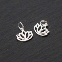 925 Silver Charm Jewelry Making Sterling Silver Dangle Lotus - Hollow Craft Dangle - Aliexpress