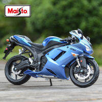 Maisto 1:12คาวาซากินินจา ZX-6R สีฟ้า Die Cast ยานพาหนะของสะสมงานอดิเรกรถจักรยานยนต์ของเล่นรุ่น