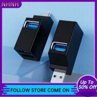 NHNH อะแดปเตอร์สำหรับแล็ปท็อป Pc อลูมิเนียมอัลลอยด์ U Disk 3พอร์ต Type-C Splitter Usb เครื่องขยายสัญญาณการถ่ายโอนข้อมูล