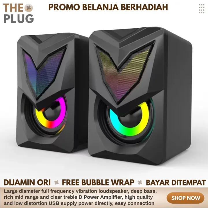 speaker laptop super bass gaming RGB Multimedia Stereo Speaker Spiker