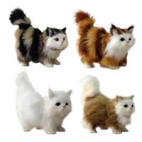 Realistic Cat Stuffed Animal Realistic Cat Small Stuffed Animals Cat Stuffed Animal Toys Furry Plush Cat Kids Toy Birthday Gifts Vivid Plush Cat For Photo Props Kids Sleeping Companions cosy