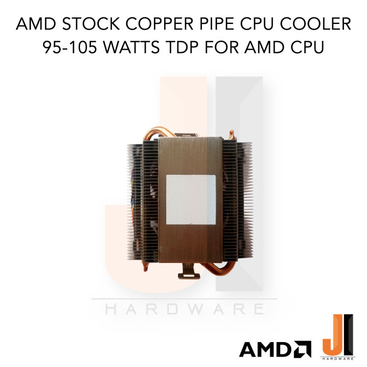 พัดลม-cpu-amd-stock-copper-pipe-cpu-cooler-รองรับ-socket-fm1-fm2-2-am2-2-am3-3-am4-ของใหม่ไม่มีกล่องสภาพดี