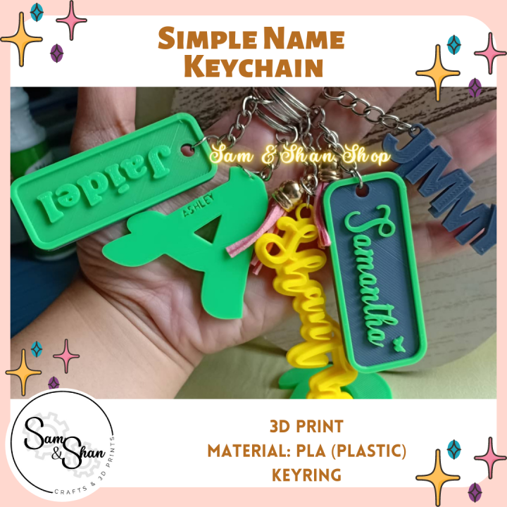 3D Print Personalized Name Keychain/ Name Plate Lazada PH