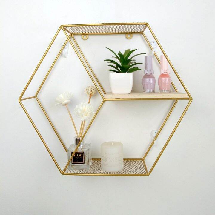 living-room-geometric-shelves-nordic-style-creative-wall-decoration-metal-shelf-round-hexagon-storage-holder-rack-shelves