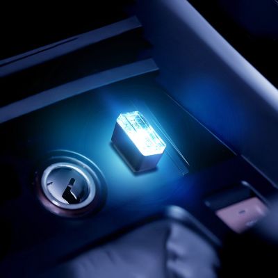 ไฟ LED สร้างบรรยากาศใน Lampu Hias แบบ USB แบบอุปกรณ์เสริมรถยนต์ PC พกพาปลั๊กแอนด์เพลย์สีแดง/น้ำเงิน/ขาว/เขียว/Plnk