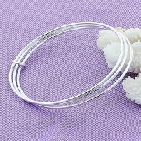 DOTEFFIL 925 Sterling Silver Three Circle Bangle Bracelet For Woman Wedding Engagement Fashion Charm Party Jewelry