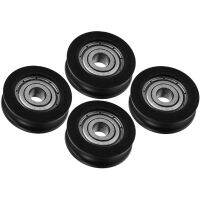 4 Pcs Door Window Bearing Pulley Heavy Duty Block Drawer Guides Garage Caster Wheels Small Sliding Roller Gate Steel Track Furniture Protectors Replac