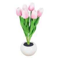 Fake Flower Tulip Bouquet Artificial Night Light Home Decor Lamp Ornament Ambient Lighting Romantic Led Lamp