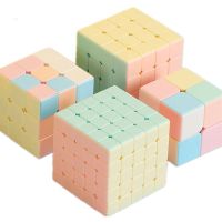 ใหม่ Shengshou Legend Macaron สี Magic Cube Stickerless Magic Cube 2X2 3X3 4X4 5X5พีระมิด Macaron Speed Cubo Magico