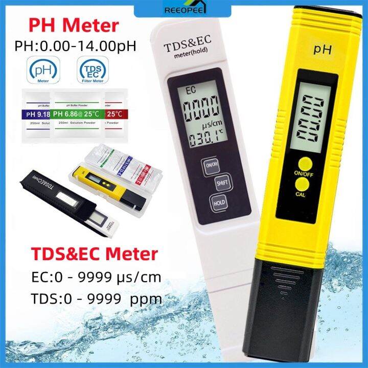 digital Portable Precision PH Meter Digital LCD Water Purity TDS EC ...