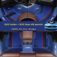 ☽▲ↂ Double Layer Custom Leather Car Mats For Dodge Grand Durango Nitro RAM1500 Stealth Magnum Avenger Challenger Auto Accessories