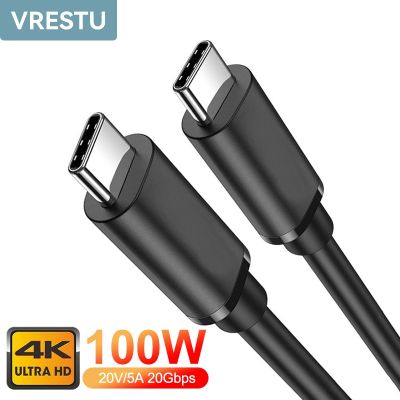 ✹❆ USB 3.2 Gen2 Type C Cable for Thunderbolt 3 20Gbps USBC Data Sync Cord for Macbook Pro 5A 100W Tipo C Fast Charging 4K 60Hz Wire