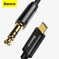 BASEUS USB C AUX สายออดิโอ 3.5 มม.แจ็คลำโพงหญิงสำหรับสายไฟ AUX สำหรับหูฟังแบบสวมหัวสำหรับโทรศัพท์